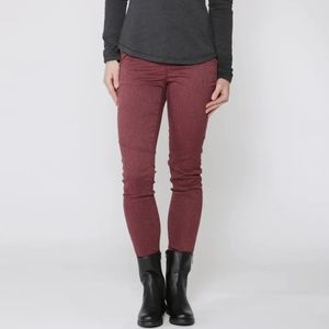 PrAna Tashia Mid-rise Plum Striped Outdoor Skinny Pants Size 6